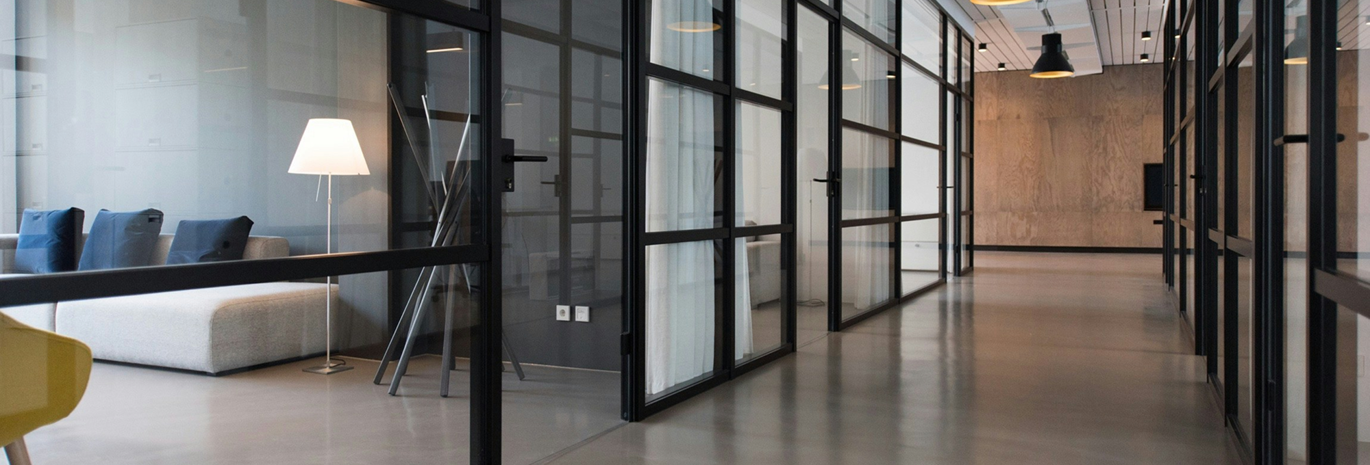 Commercial-grade flooring designed for offices, retail spaces, and business environments